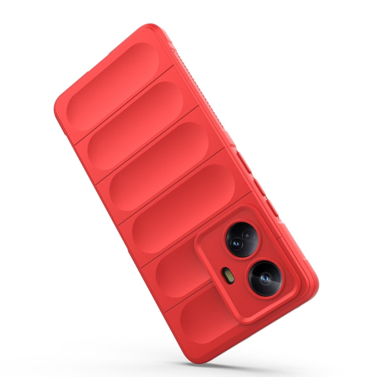 For Realme 10 Pro+ 5G Magic Shield TPU + Flannel Phone Case(Red) - Realme Cases by PMC TechLife | Online Shopping South Africa | PMC TechLife