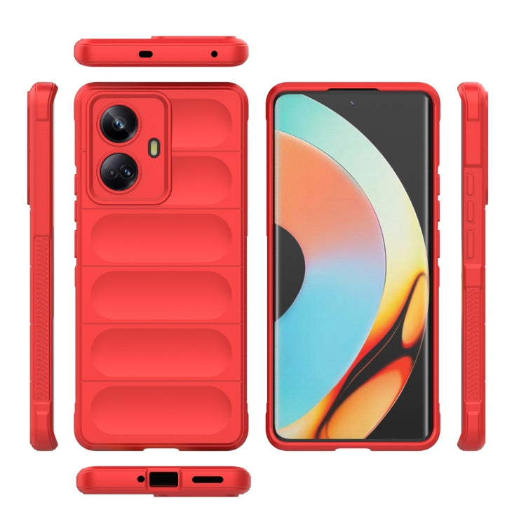 For Realme 10 Pro+ 5G Magic Shield TPU + Flannel Phone Case(Purple) - Realme Cases by PMC TechLife | Online Shopping South Africa | PMC TechLife | Buy Now Pay Later Mobicred