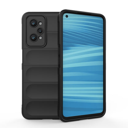 For Realme GT2 Magic Shield TPU + Flannel Phone Case(Black) - Realme Cases by PMC Jewellery | Online Shopping South Africa | PMC Jewellery