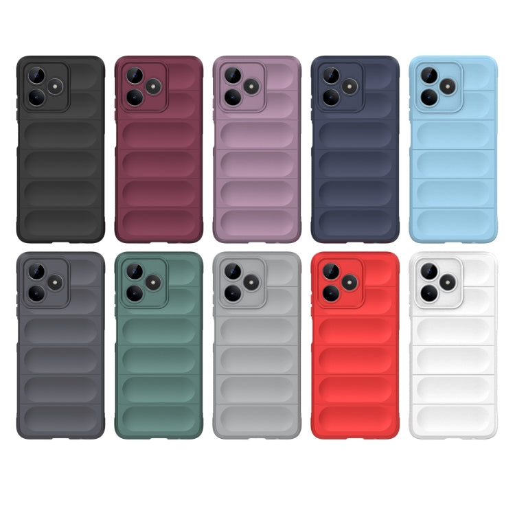 For Realme C53 4G Magic Shield TPU + Flannel Phone Case(Grey) - Realme Cases by PMC TechLife | Online Shopping South Africa | PMC TechLife | Buy Now Pay Later Mobicred