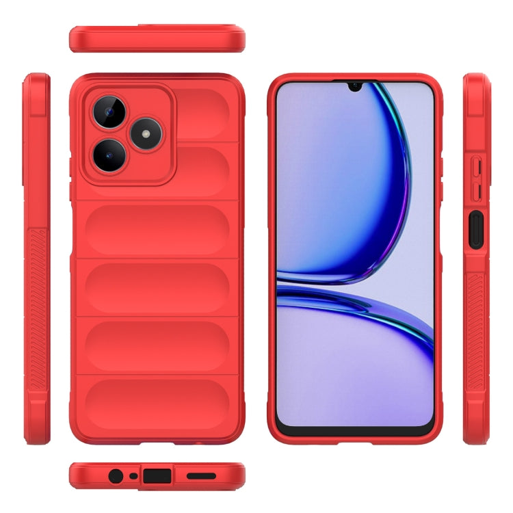 For Realme C53 4G Magic Shield TPU + Flannel Phone Case(Wine Red) - Realme Cases by PMC TechLife | Online Shopping South Africa | PMC TechLife | Buy Now Pay Later Mobicred