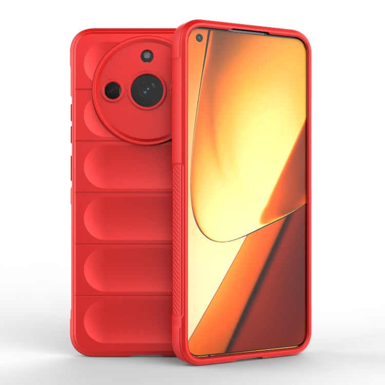 For Realme 11 5G Magic Shield TPU + Flannel Phone Case(Red) - Realme Cases by PMC TechLife | Online Shopping South Africa | PMC TechLife | Buy Now Pay Later Mobicred