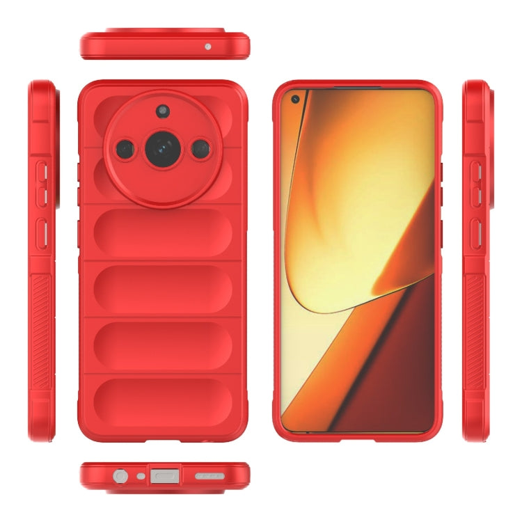 For Realme 11 5G Magic Shield TPU + Flannel Phone Case(Red) - Realme Cases by PMC TechLife | Online Shopping South Africa | PMC TechLife | Buy Now Pay Later Mobicred