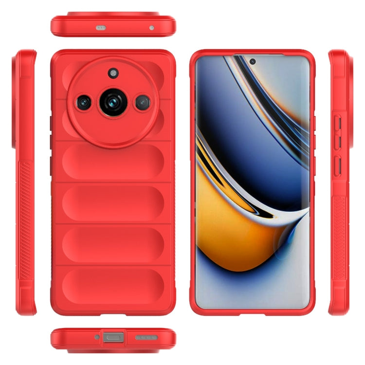 For Realme 11 Pro 5G/11 Pro+ 5G Magic Shield TPU + Flannel Phone Case(White) - Realme Cases by PMC TechLife | Online Shopping South Africa | PMC TechLife | Buy Now Pay Later Mobicred