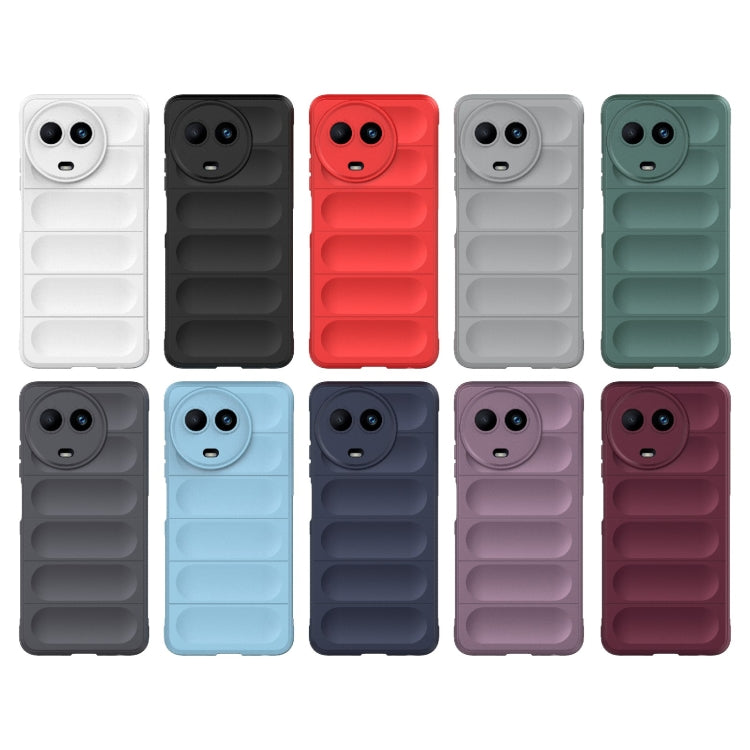 For Realme 11 5G Global Magic Shield TPU + Flannel Phone Case(Red) - Realme Cases by PMC TechLife | Online Shopping South Africa | PMC TechLife | Buy Now Pay Later Mobicred