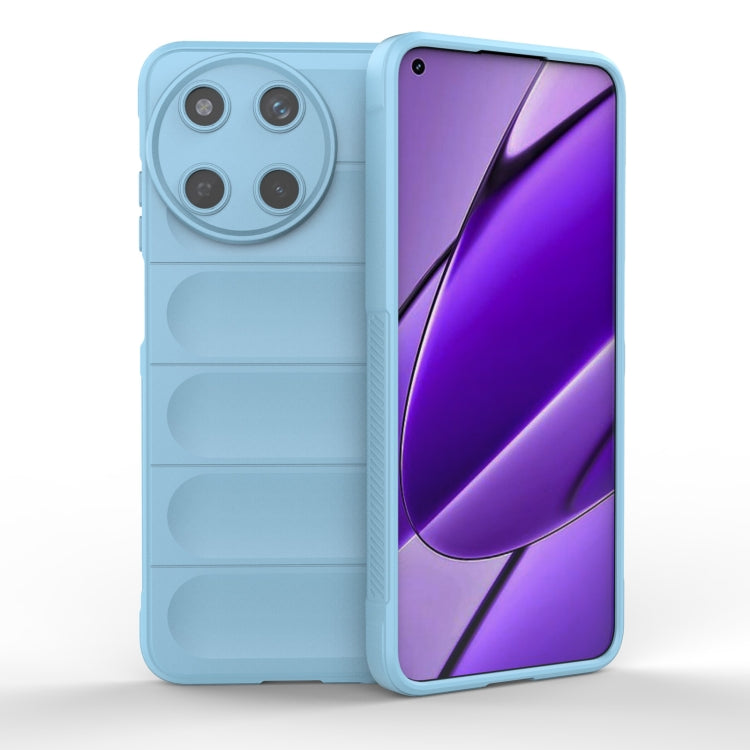 For Realme 11 4G Global Magic Shield TPU + Flannel Phone Case(Light Blue) - Realme Cases by PMC TechLife | Online Shopping South Africa | PMC TechLife | Buy Now Pay Later Mobicred
