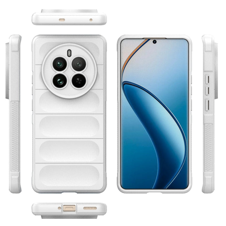 For Realme 12 Pro 5G / 12 Pro+ Magic Shield TPU + Flannel Phone Case(White) - Realme Cases by PMC TechLife | Online Shopping South Africa | PMC TechLife | Buy Now Pay Later Mobicred