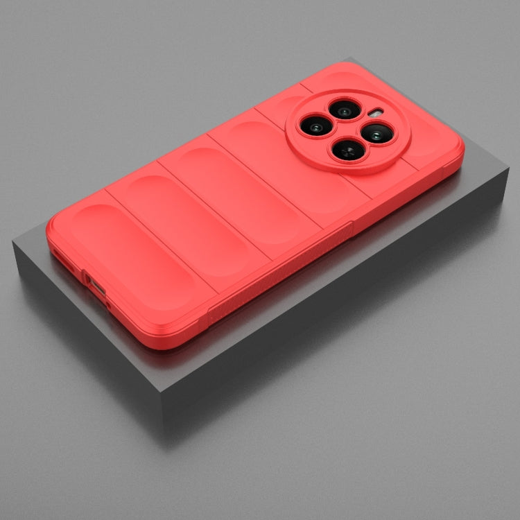 For Realme 12+ 5G Global Magic Shield TPU + Flannel Phone Case(Red) - free shipping - PMC TechLife - Order now!