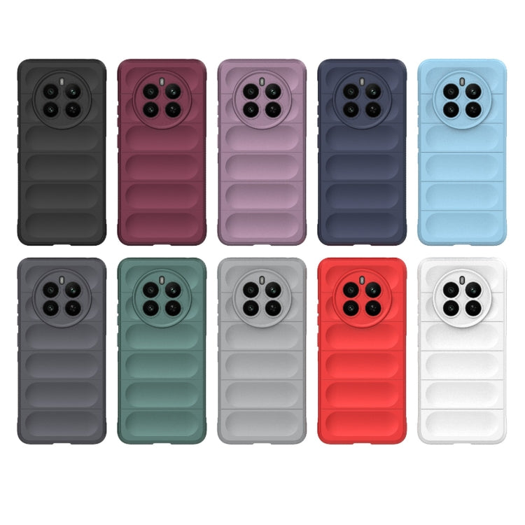 For Realme 12+ 5G Global Magic Shield TPU + Flannel Phone Case(Grey) - Realme Cases by PMC TechLife | Online Shopping South Africa | PMC TechLife | Buy Now Pay Later Mobicred