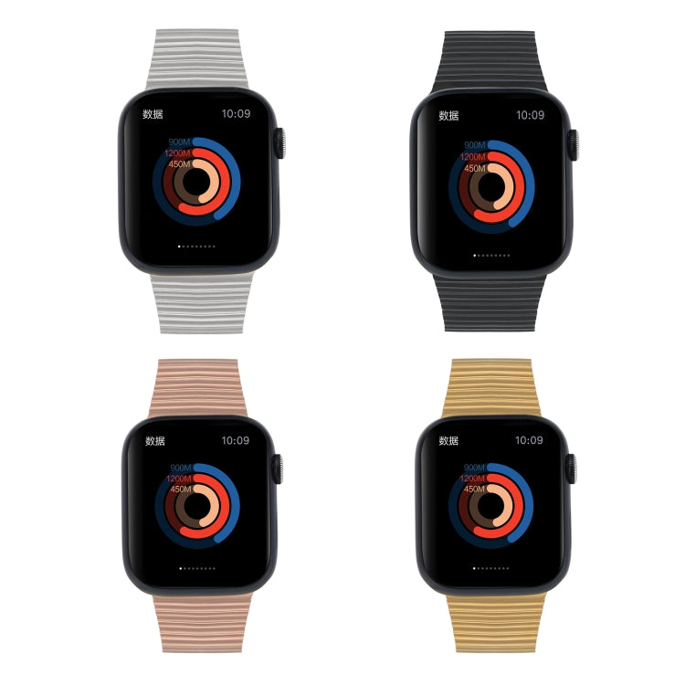 Ocean Metal Replacement Watch Band For Apple Watch SE 2023 44mm(Black) - Watch Bands by PMc TechLife | Online Shopping South Africa | PMc TechLife | Buy Now Pay Later Mobicred