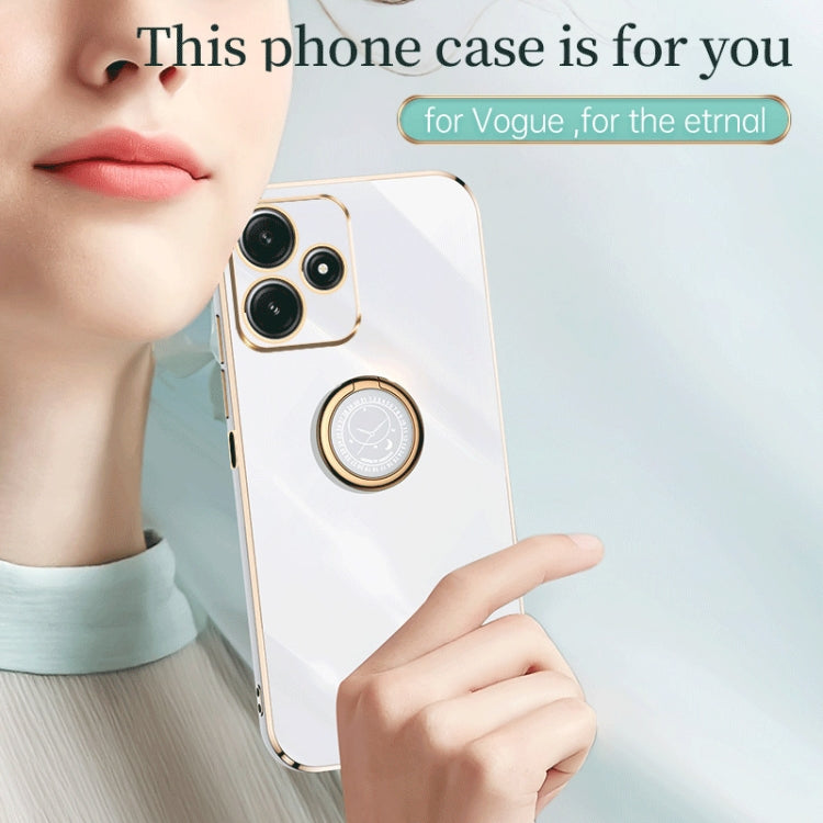 For Xiaomi Redmi Note 12R XINLI Straight Edge 6D Electroplate TPU Phone Case with Ring Holder(Celestial Blue) - Xiaomi Cases by XINLI | Online Shopping South Africa | PMC TechLife | Buy Now Pay Later Mobicred