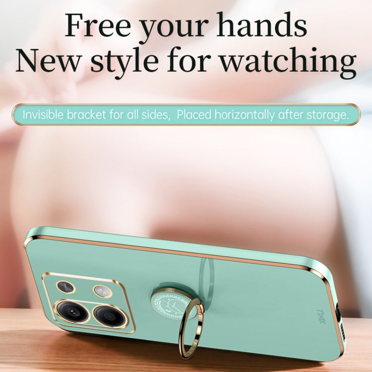 For Xiaomi Redmi Note 13 Pro 4G XINLI Straight Edge 6D Electroplate TPU Phone Case with Ring Holder(Celestial Blue) - Note 13 Pro Cases by XINLI | Online Shopping South Africa | PMC TechLife | Buy Now Pay Later Mobicred
