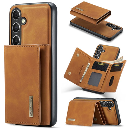 For Samsung Galaxy S24 5G DG.MING M1 Series 3-Fold Multi Card Wallet + Magnetic Phone Case(Brown) - Galaxy S24 5G Cases by DG.MING | Online Shopping South Africa | PMC Jewellery | Buy Now Pay Later Mobicred