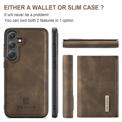 For Samsung Galaxy S24 5G DG.MING M1 Series 3-Fold Multi Card Wallet + Magnetic Phone Case(Coffee) - Galaxy S24 5G Cases by DG.MING | Online Shopping South Africa | PMC Jewellery | Buy Now Pay Later Mobicred