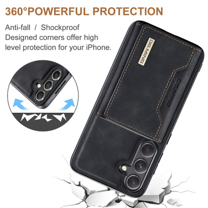 For Samsung Galaxy S24 5G DG.MING M2 Series 3-Fold Multi Card Bag + Magnetic Phone Case(Black) - Galaxy S24 5G Cases by DG.MING | Online Shopping South Africa | PMC Jewellery | Buy Now Pay Later Mobicred