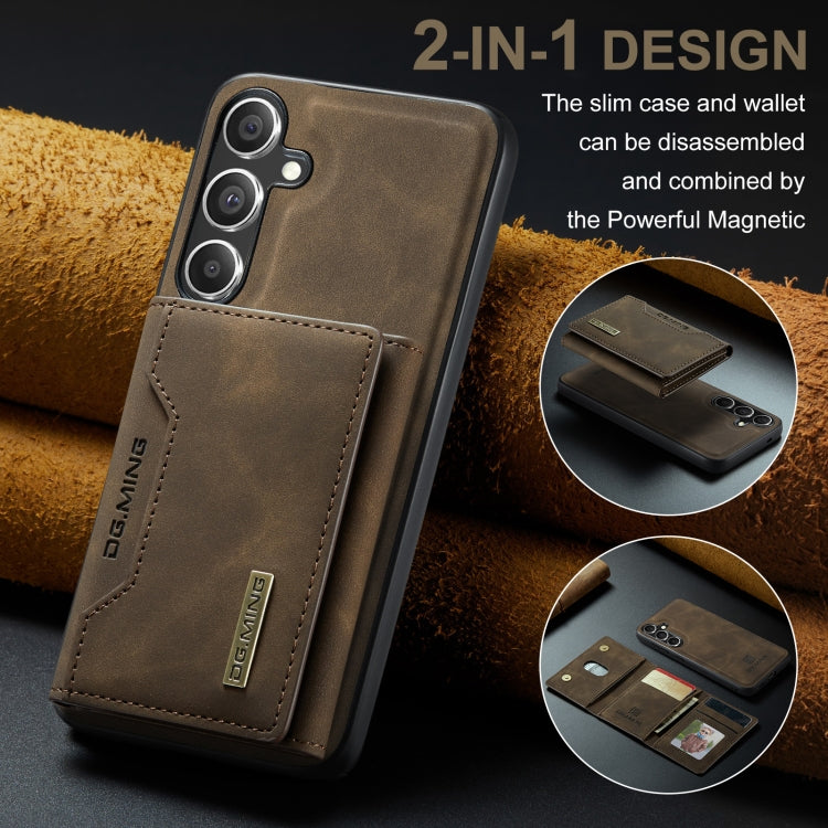 For Samsung Galaxy S24 5G DG.MING M2 Series 3-Fold Multi Card Bag + Magnetic Phone Case(Coffee) - Galaxy S24 5G Cases by DG.MING | Online Shopping South Africa | PMC Jewellery | Buy Now Pay Later Mobicred