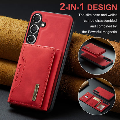 For Samsung Galaxy S24 5G DG.MING M2 Series 3-Fold Multi Card Bag + Magnetic Phone Case(Red) - Galaxy S24 5G Cases by DG.MING | Online Shopping South Africa | PMC Jewellery | Buy Now Pay Later Mobicred