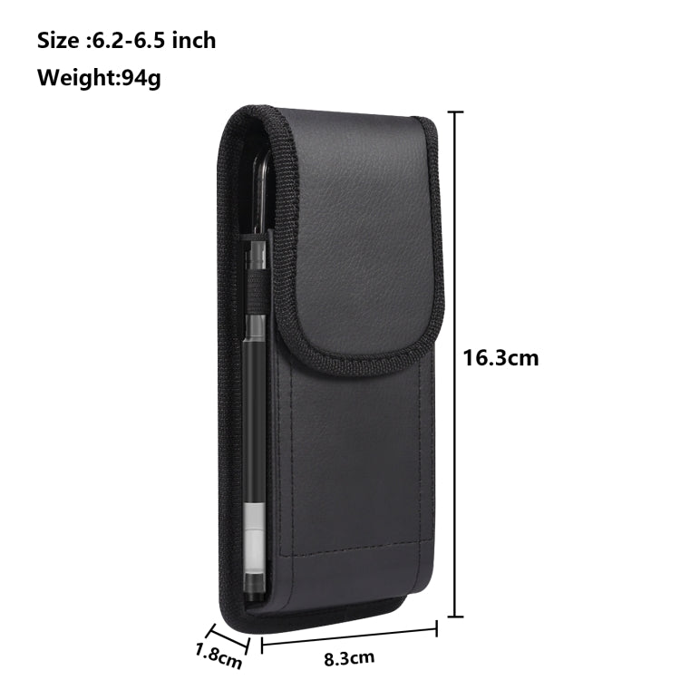 For 6.2 inch-6.5 inch Universally Litchi Texture Phone Carrying Pouch - Universal Leather Case by PMC TechLife | Online Shopping South Africa | PMC TechLife | Buy Now Pay Later Mobicred