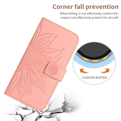 For Xiaomi 14 Skin Feel Sun Flower Embossed Flip Leather Phone Case with Lanyard(Pink) - 14 Cases by PMC Jewellery | Online Shopping South Africa | PMC Jewellery | Buy Now Pay Later Mobicred