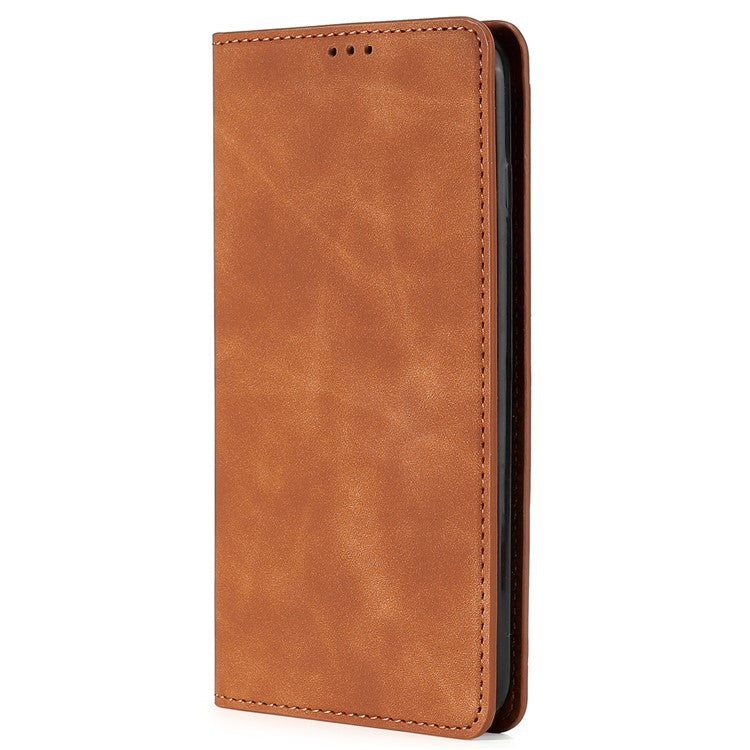 For Xiaomi Redmi K60 Ultra Skin Feel Magnetic Leather Phone Case(Light Brown) - Redmi K60 Ultra Cases by PMC Jewellery | Online Shopping South Africa | PMC Jewellery | Buy Now Pay Later Mobicred