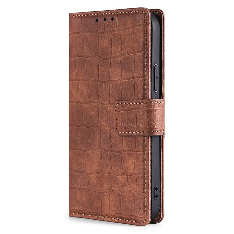 For Huawei Pura 70 Pro / 70 Pro+ 5G Skin Feel Crocodile Magnetic Clasp Leather Phone Case(Brown) - Huawei Cases by PMC Jewellery | Online Shopping South Africa | PMC Jewellery | Buy Now Pay Later Mobicred