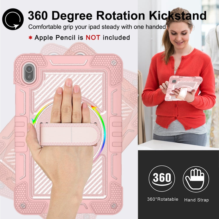 For Huawei MatePad SE 11 360 Degree Rotation PC Contrast Silicone Tablet Case(Rose Gold) - Huawei by PMC TechLife | Online Shopping South Africa | PMC TechLife | Buy Now Pay Later Mobicred