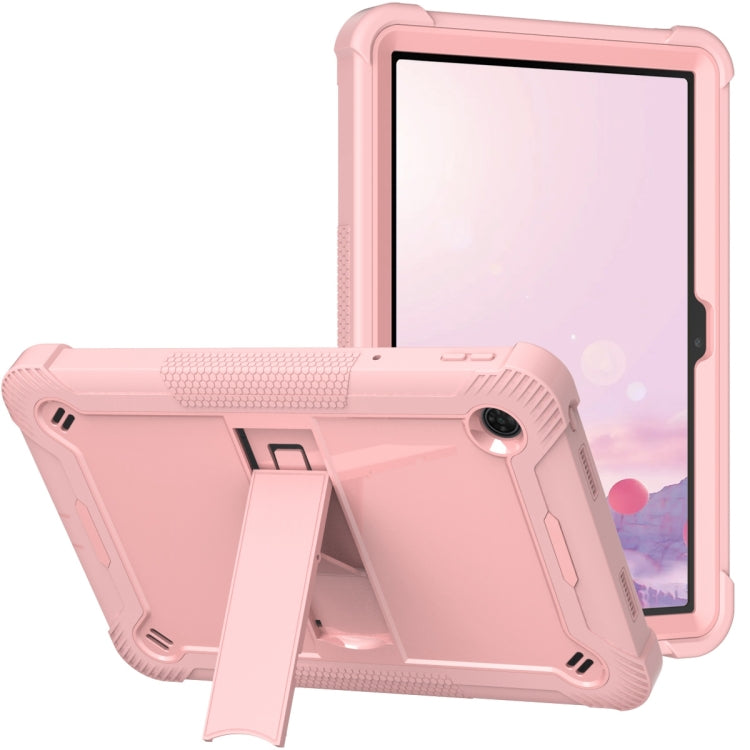 For TCL Tab 10 5G Shockproof Silicone Hybrid PC Tablet Case with Holder(Rose Gold) - Others by PMC TechLife | Online Shopping South Africa | PMC TechLife | Buy Now Pay Later Mobicred