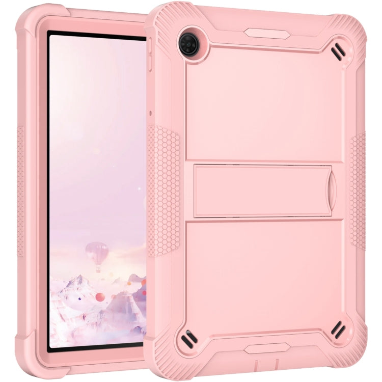 For TCL Tab 10 5G Shockproof Silicone Hybrid PC Tablet Case with Holder(Rose Gold) - Others by PMC TechLife | Online Shopping South Africa | PMC TechLife | Buy Now Pay Later Mobicred