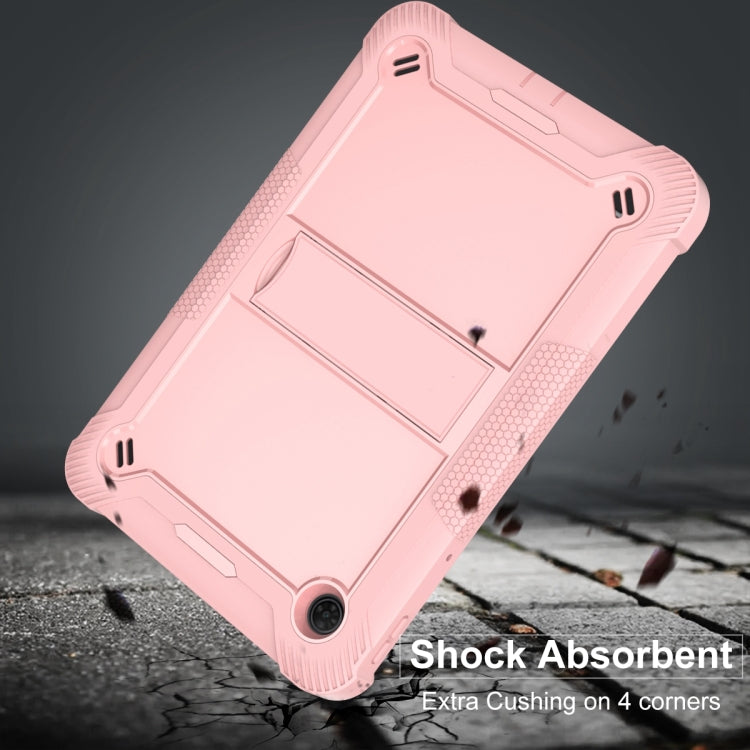 For TCL Tab 10 5G Shockproof Silicone Hybrid PC Tablet Case with Holder(Rose Gold) - Others by PMC TechLife | Online Shopping South Africa | PMC TechLife | Buy Now Pay Later Mobicred