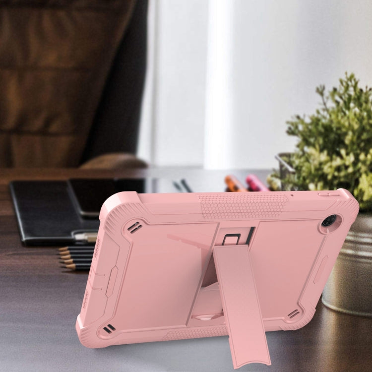 For TCL Tab 10 5G Shockproof Silicone Hybrid PC Tablet Case with Holder(Rose Gold) - Others by PMC TechLife | Online Shopping South Africa | PMC TechLife | Buy Now Pay Later Mobicred