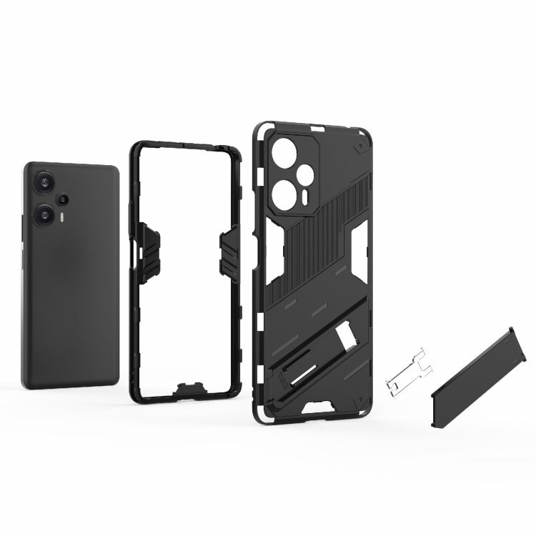 For Xiaomi Redmi Note 12 Turbo 5G Punk Armor 2 in 1 PC + TPU Phone Case(Black) - Xiaomi Cases by PMC Jewellery | Online Shopping South Africa | PMC Jewellery | Buy Now Pay Later Mobicred