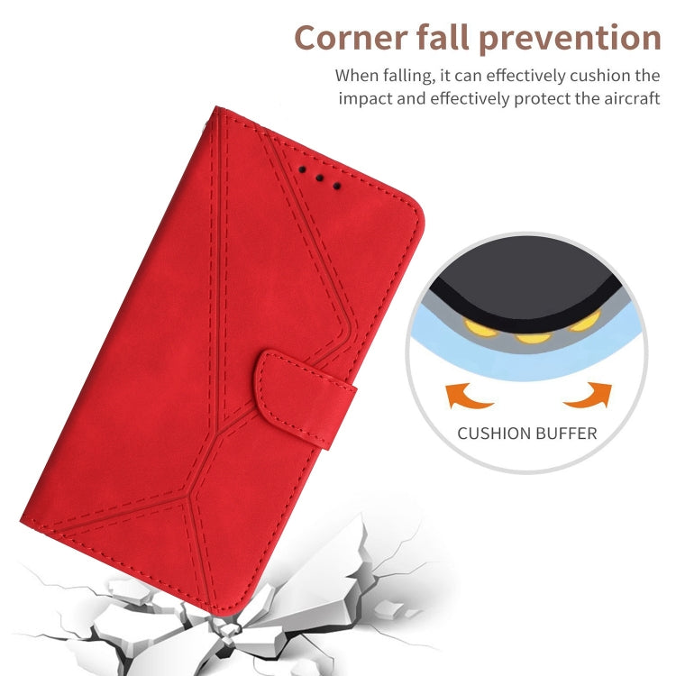 For Honor 80 Stitching Embossed Leather Phone Case(Red) - Honor Cases by PMC TechLife | Online Shopping South Africa | PMC TechLife | Buy Now Pay Later Mobicred