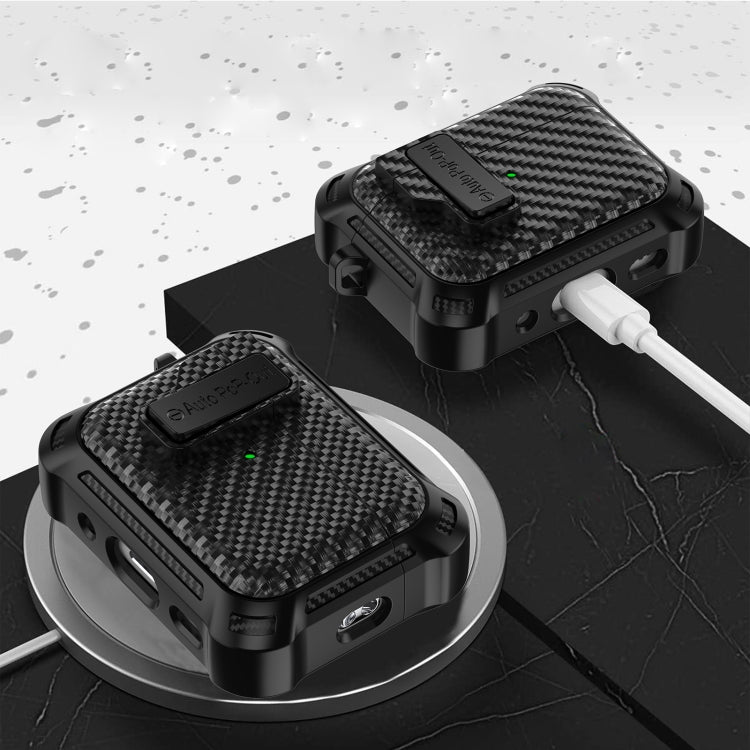 For AirPods 3 Alpha Carbon Fiber Wireless Bluetooth Earphone Protective Case(White) - For AirPods 3 by PMC Jewellery | Online Shopping South Africa | PMC Jewellery | Buy Now Pay Later Mobicred