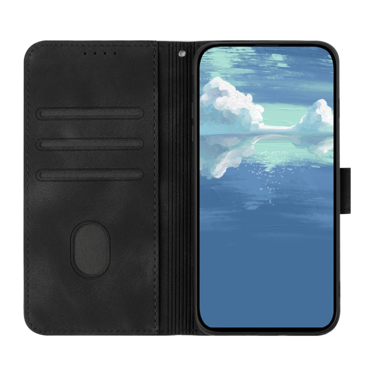 For Motorola Edge 5G 2024 Line Pattern Skin Feel Leather Phone Case(Black) - Motorola Cases by PMC Jewellery | Online Shopping South Africa | PMC Jewellery | Buy Now Pay Later Mobicred