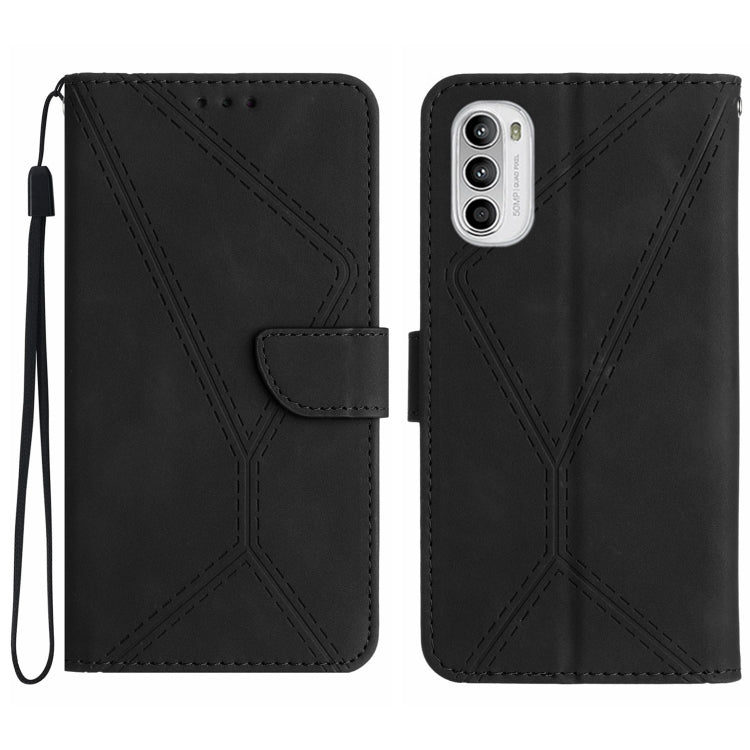 For Motorola Moto G Stylus 4G 2022 Stitching Embossed Leather Phone Case(Black) - free shipping - PMC TechLife - Order now!