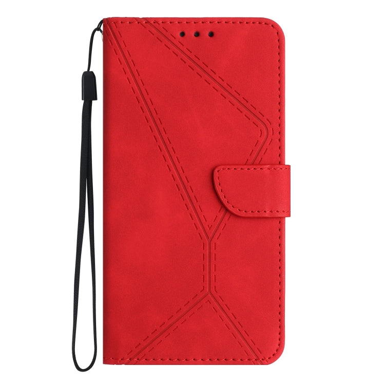 For Motorola Moto G04 / G24 Stitching Embossed Leather Phone Case(Red) - Motorola Cases by PMC TechLife | Online Shopping South Africa | PMC TechLife | Buy Now Pay Later Mobicred
