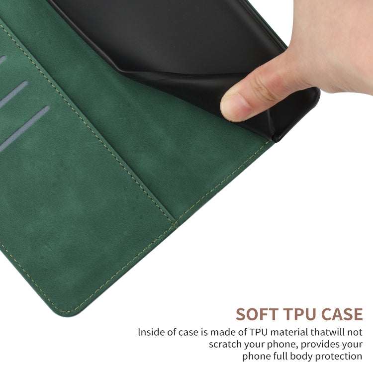 For Motorola Moto G04 / G24 Stitching Embossed Leather Phone Case(Green) - Motorola Cases by PMC TechLife | Online Shopping South Africa | PMC TechLife | Buy Now Pay Later Mobicred