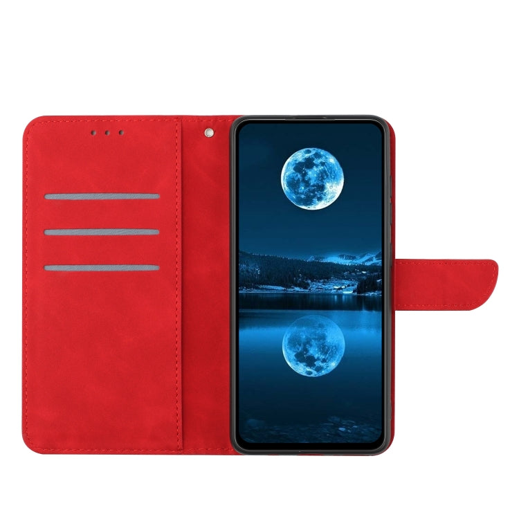 For Motorola Moto G Power 5G 2024 Stitching Embossed Leather Phone Case(Red) - Motorola Cases by PMC Jewellery | Online Shopping South Africa | PMC Jewellery | Buy Now Pay Later Mobicred