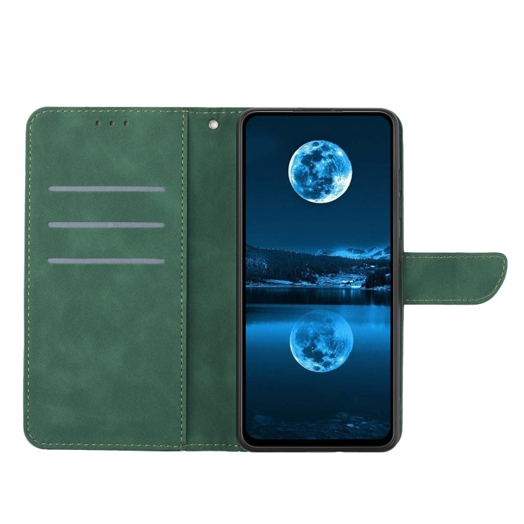 For Motorola Moto G Play 5G 2024 Stitching Embossed Leather Phone Case(Green) - Motorola Cases by PMC TechLife | Online Shopping South Africa | PMC TechLife | Buy Now Pay Later Mobicred