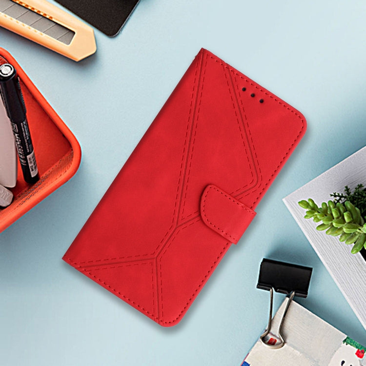 For Motorola Moto G35 5G Stitching Embossed Leather Phone Case(Red) - free shipping - PMC TechLife - Order now!