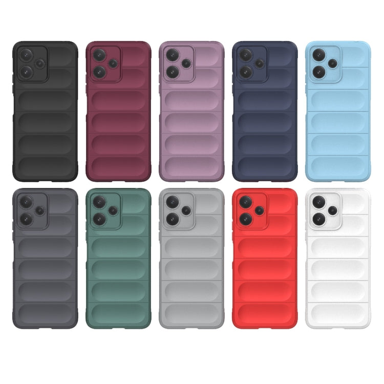 For Xiaomi Redmi 12 5G Magic Shield TPU + Flannel Phone Case(Dark Grey) - Xiaomi Cases by PMC TechLife | Online Shopping South Africa | PMC TechLife | Buy Now Pay Later Mobicred