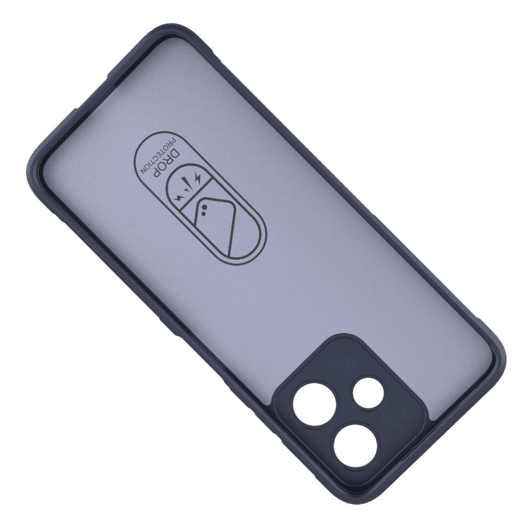 For Xiaomi Redmi 12 5G Magic Shield TPU + Flannel Phone Case(Dark Grey) - Xiaomi Cases by PMC TechLife | Online Shopping South Africa | PMC TechLife | Buy Now Pay Later Mobicred
