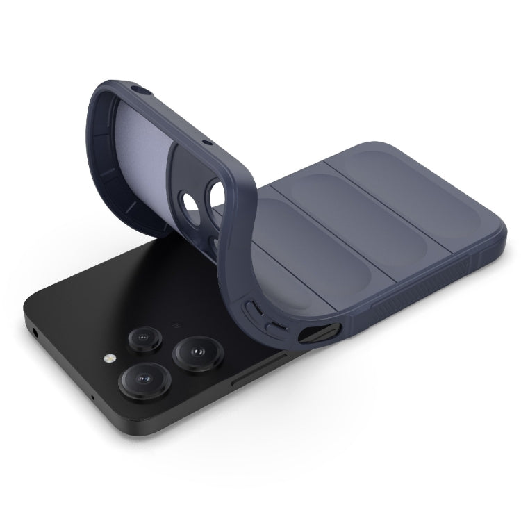 For Xiaomi Redmi 12 5G Magic Shield TPU + Flannel Phone Case(Dark Grey) - Xiaomi Cases by PMC TechLife | Online Shopping South Africa | PMC TechLife | Buy Now Pay Later Mobicred