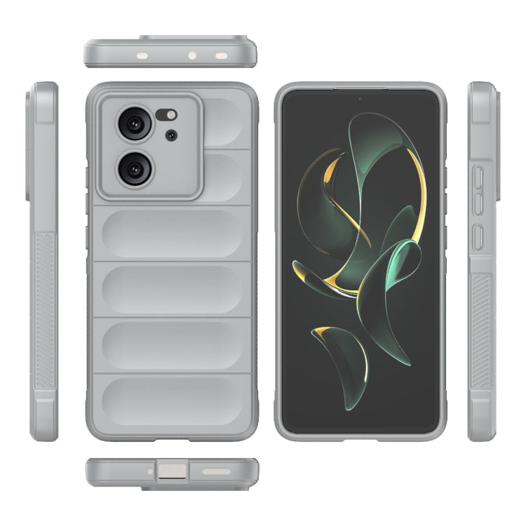 For Xiaomi Redmi K60 Ultra Magic Shield TPU + Flannel Phone Case(Grey) - Redmi K60 Ultra Cases by PMC Jewellery | Online Shopping South Africa | PMC Jewellery | Buy Now Pay Later Mobicred