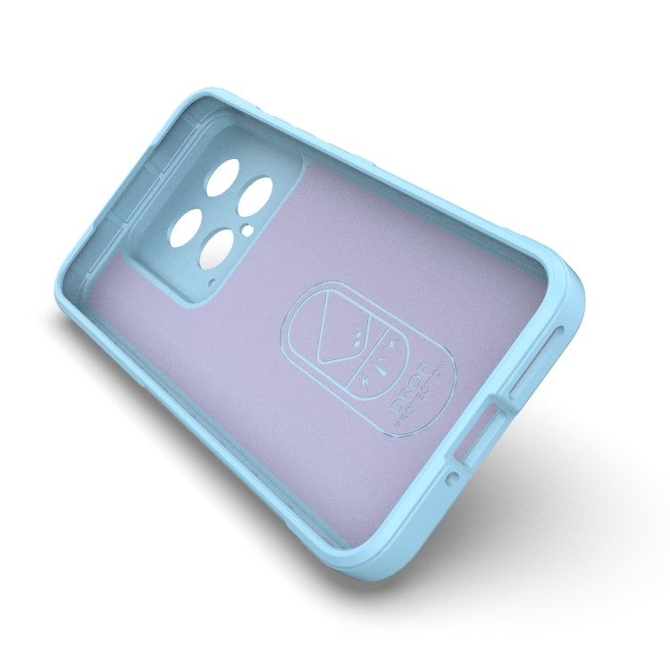 For Xiaomi 14 5G Magic Shield TPU + Flannel Phone Case(Light Blue) - 14 Cases by PMC TechLife | Online Shopping South Africa | PMC TechLife