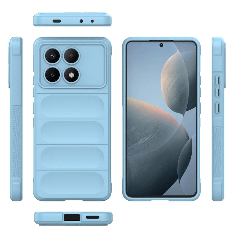 For Xiaomi Redmi K70E 5G Magic Shield TPU + Flannel Phone Case(Light Blue) - K70E Cases by PMC TechLife | Online Shopping South Africa | PMC TechLife | Buy Now Pay Later Mobicred