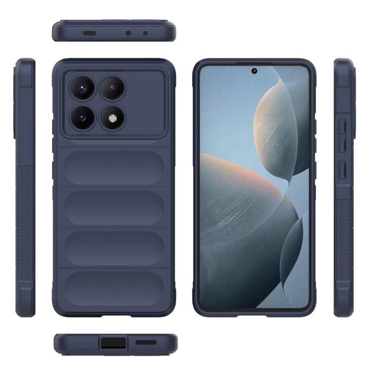 For Xiaomi Redmi K70E 5G Magic Shield TPU + Flannel Phone Case(Dark Blue) - K70E Cases by PMC TechLife | Online Shopping South Africa | PMC TechLife | Buy Now Pay Later Mobicred