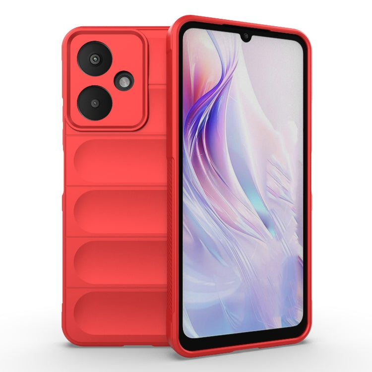 For Xiaomi Redmi 13C 5G Magic Shield TPU + Flannel Phone Case(Red) - 13C Cases by PMC Jewellery | Online Shopping South Africa | PMC Jewellery | Buy Now Pay Later Mobicred