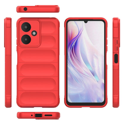 For Xiaomi Redmi 13C 5G Magic Shield TPU + Flannel Phone Case(Red) - 13C Cases by PMC Jewellery | Online Shopping South Africa | PMC Jewellery | Buy Now Pay Later Mobicred