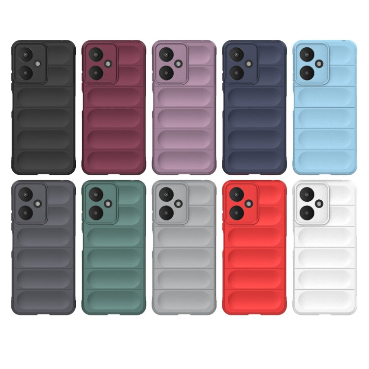 For Xiaomi Redmi 13C 5G Magic Shield TPU + Flannel Phone Case(Red) - 13C Cases by PMC TechLife | Online Shopping South Africa | PMC TechLife | Buy Now Pay Later Mobicred